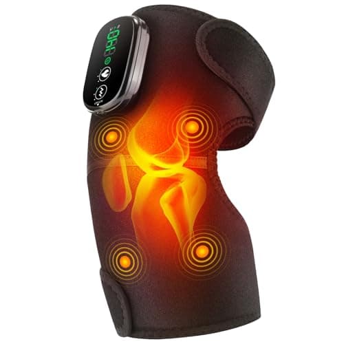 Cordless Heated Knee Massager for Pain Relief, FSA Eligible HSA 2026 Upgrade 4-Motor Full-Coverage Vibration & Heat, XL Heating Knee Brace for Targeted Pain Relief in Knee, Shoulder & Elbow, 5 Heat Levels & 5 Massage Modes - Image 1