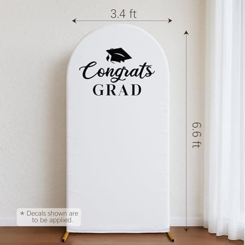 Graduation Decorations - Class of 2026 6.6Ft Arch Backdrop Kit - Grad Photo Party Decor Supplies for College High School Yard Garden - Thumbnail 2