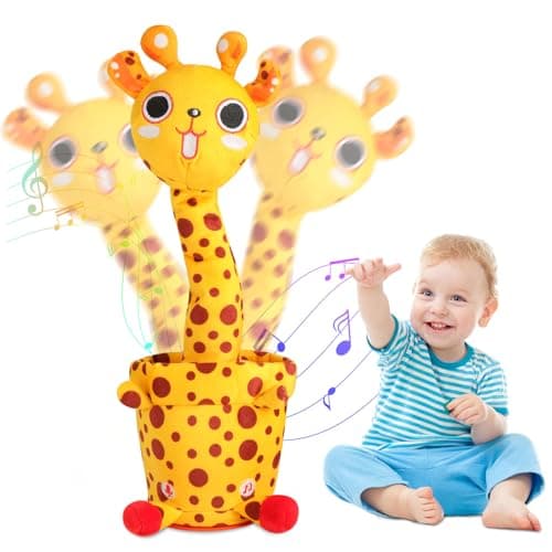 MIAODAM Dancing Talking Giraffe Toddler Toys Electronic Giraffe Plush Toy Interactive Mimicking Toy with Recording and Repeating for Boys Girls Gift - Image 1