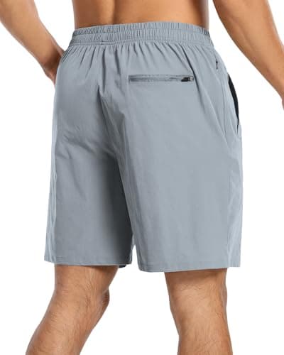 Lempue 2 Pack Mens Athletic Workout Shorts 7 Inch Quick Dry Gym Shorts with Pockets, Sports Tennis Running Shorts for Men - Thumbnail 2