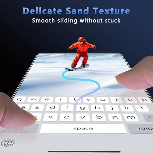 YWXTW 2 Pack Matte Screen Protector for Samsung Galaxy S26 Ultra + 1 Set Camera Lens Protector, [Smooth as Silk] [Fingerprint Unlocking] Anti Glare Anti Fingerprint Tempered Glass Screen - Thumbnail 5