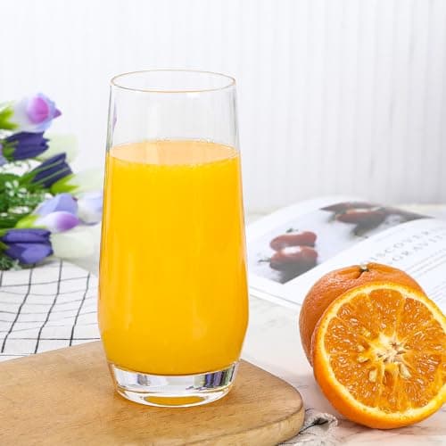 LmmNaoer Highball Glasses Set of 4 (18 Ounce), Lead-Free Crystal Tall Drinking Glasses for Water, Cocktail & Beverage - Thumbnail 4