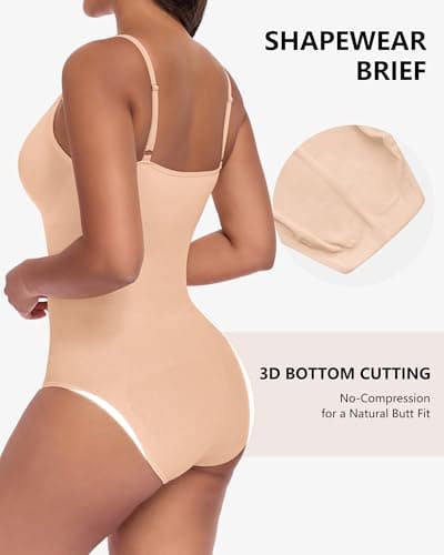 POSESHE Shapewear Bodysuit for Women Tummy Control Seamless Body Shaper Waist Snatched Body Suit - Thumbnail 6