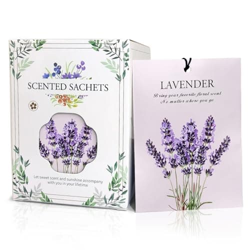 HOMELLAX Lavender Scented Sachet Bags - 12 Pack Closet & Drawer Freshener, Long Lasting Odor Eliminator for Wardrobes, Cars & Storage, Home Fragrance Air Freshener Sachets - Image 1