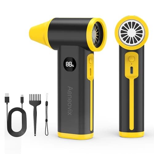 Compressed Air Duster, 130000RPM Super Power Cordless Electric Air Duster with Fast Charging, 8-Speed Adjustable Rechargeable Brushless Blower for Computer, Keyboard, Car, House and Outdoor Use