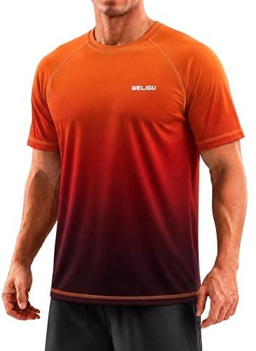 Men's Rashguard Swim Shirt Short Sleeve UPF 50+ Sun Protection Shirt SPF Quick Dry Water Lightweight Shirt chengse-Tshirt-L