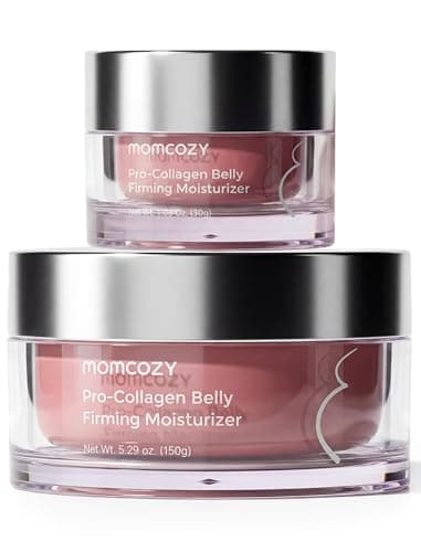 Momcozy Stretch Mark Cream Home & Away Duo, 150g + 30g Belly Moisturizer Set, Multi-Size Kit for Pregnancy & Postpartum, 4x Peptide, 6.36 oz Total - Image 1