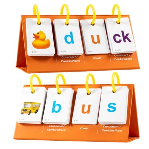 Alened Phonics Flash Cards for Kids 3-8, Sight Words Flash Cards for Kindergarten 1st 2nd 3rd Grade, CVC CVCC CCVC Word Builder, Homeschool & Classroom Phonics Learning Supplies
