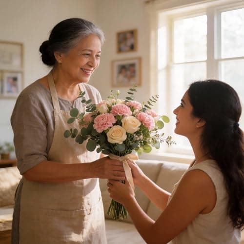 siqifloral 4pcs 23.62" Artificial Flowers Realistic Faux Eucalyptus Greenery Stems Fake Flowers Leaves for Vase, Mother's Day Decoration Table Centerpiece Decor - Thumbnail 3