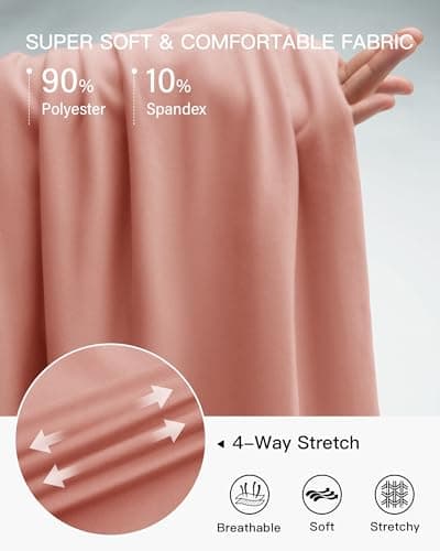 Stelle Wide Leg Lounge Pants for Women Casual Loose Yoga Sweatpants Comfy High Waisted Flowy Pants 26/28/30 Inseam Pink - Thumbnail 5