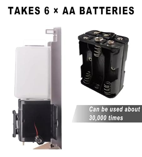 AIMEIKE Automatic Wall-Mounted Soap Dispenser 800ml (27 fl oz), ABS White Touchless Soap Dispenser with Viewing Window & Lock for Home Bathroom & Commercial Restrooms - Thumbnail 5