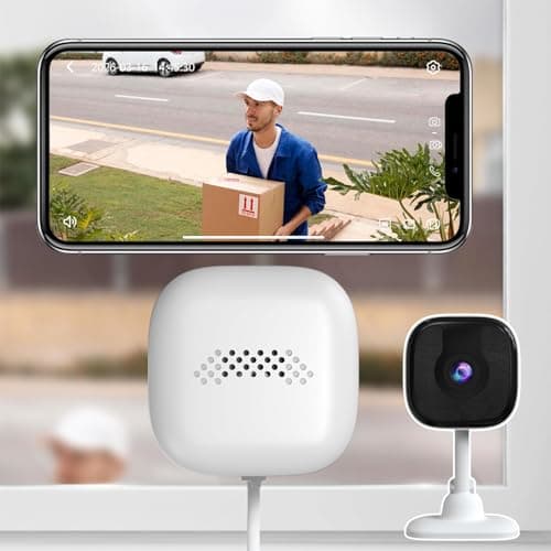 3MP 2K Window Camera, 2.4GHz & 5GHz WiFi Indoor Cameras for Home Security with Full Color Night Vision, Human & Motion Detection Instant Alerts, 24/7 Recording, 2-Way Audio, No Drill Quick Install - Image 1