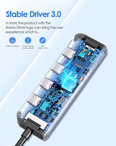 LENTION 4-Port USB C Hub with Long Cable 2FT, USB C Hub Multiport Adapter 4 x Type C 3.2 5Gbps, 15W PD Charging USBC Splitter, Compatible with 2025-2018 MacBook Pro/Air, 2026 MacBook Neo and More - Thumbnail 5