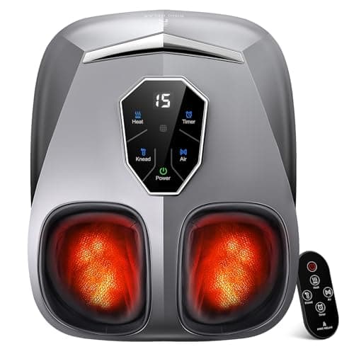 KING RELAX Shiatsu Foot Massager with Heat, 2026 Upgraded Deep Kneading & Squeeze Massage for Plantar Fasciitis, Modern Sculpted Design, Fits Up to Size 14, FSA Eligible HSA Store, Mothers Day Gifts - Image 1