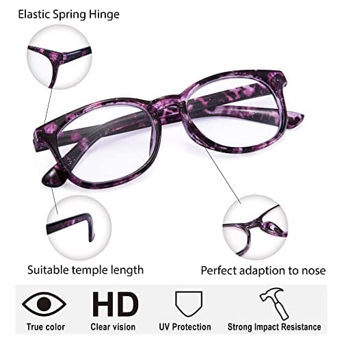 EYEGUARD Reading Glasses 4 Pack Quality Fashion Colorful Readers for Women - Thumbnail 4