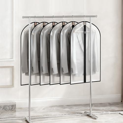 12 Pack Garment Bags 60 * 100cm, 40in PEVA Translucent Garment Covers, Suit Storage Bags, Dress Organizer Bags Used To Protect Shirts, Winter Coats, Jackets - Thumbnail 6