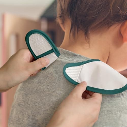 CIVARUA KIDS 3-Pack Waterproof Baby Bibs for Eating - Mess Proof Lightweight Toddler Feeding Bibs with Large Food Catcher, Food-Grade Baby Eating Essentials, Easy to Put On & Clean(Blue Dinosaur) - Thumbnail 3