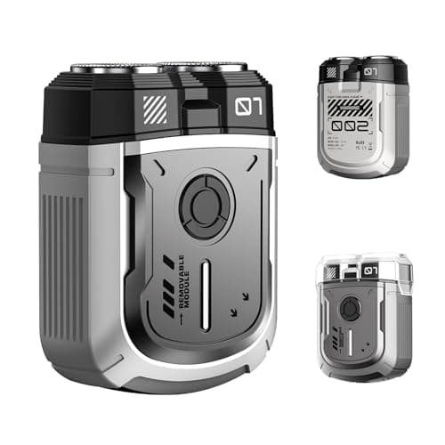 Mini Shaver, Portable Travel Shaver, Mini Rotary Shavers for Men, Dual Blades IPX7 Waterproof Cordless USB Rechargeable Electric Razor Trimmer - Image 1