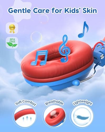 awatrue Kids Headphones, 74/85dB Safe Volume Limit, Stereo Sound, Wired On-Ear Headphones for Kids Boys Girls, 3.5mm Jack for Tablet, iPad, Kindle, YOTO Player, Airplane Travel, Blue - Thumbnail 4