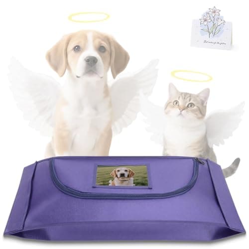 COSOWO Pet Burial Bag, Dignified Leak-Proof Deceased Pet Body Bag with Memorial Keepsake Card, XS–L for Rabbits, Kittens & Small Dogs, Navy, S - Image 1