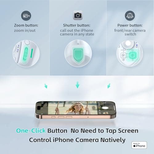COMITOK MOGO Only for iPhone, Gimbal Stabilizer for iPhone, [MFi Certified] Phone Gimbal with 360 Degree Face Tracking for Video Recording, NFC Pair and Magnetic Mount for iPhone 17 Pro Max - Thumbnail 5