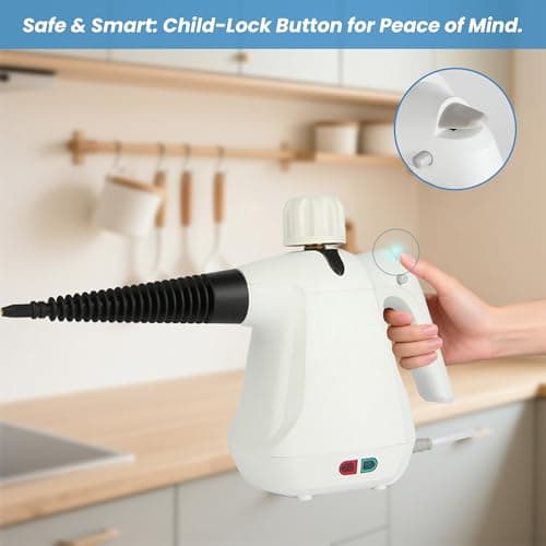 Handheld Steam Cleaner,1000W Pressurized Steam Cleaner with 11 Attachments for Multi-Surface Deep Cleaning, Fast-Heating & Continuous Steam, Safe for Kitchen, Bathroom, Car, Floors, Sofa - Thumbnail 4