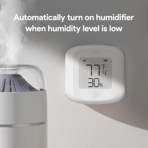 ORYZIC Temperature & Humidity Sensor (Wi‑Fi 2.4GHz) – Indoor Thermometer Hygrometer with App History, Battery Powered - Thumbnail 4