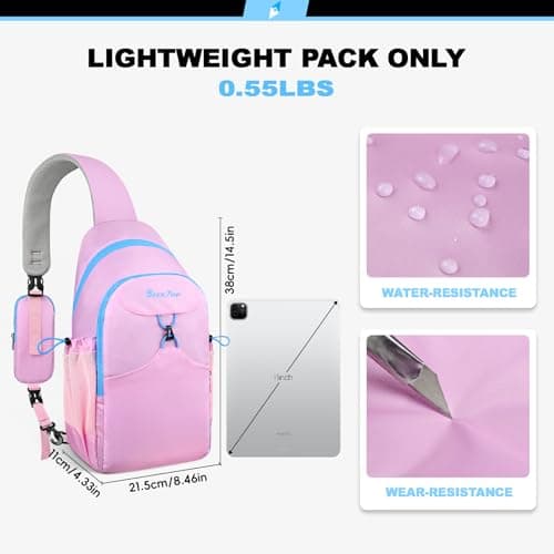 Seektop RFID Anti-Theft Crossbody Bag Sling Backpack for Women & Men, Casual Chest Daypack for Daily Travel - Thumbnail 6