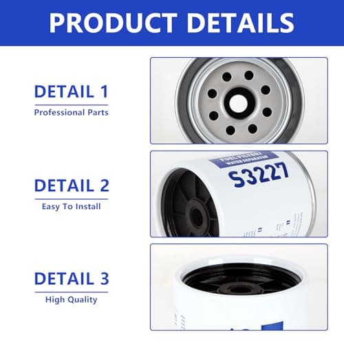 AUIVERED S3227 Filter Element - 10 Micron Marine Boat Filter for Mercury Yamaha Outboard Motor - Replaces 320R-RAC-01, 490R-RAC-01, 18-7948, 9-37882, 18-7922, 18-7922-1 - Thumbnail 5