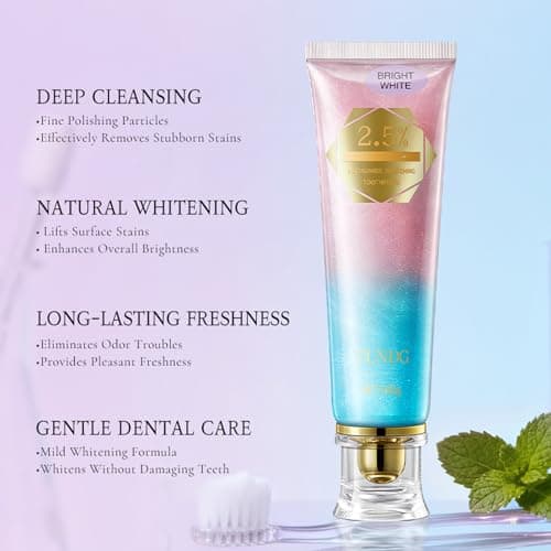 TLNDG 2.5% Niacinamide Whitening Toothpaste for Teeth and Gum Care, Enamel Strengthening & Fluoride Free Formula, 3.53 Oz (1) - Thumbnail 3
