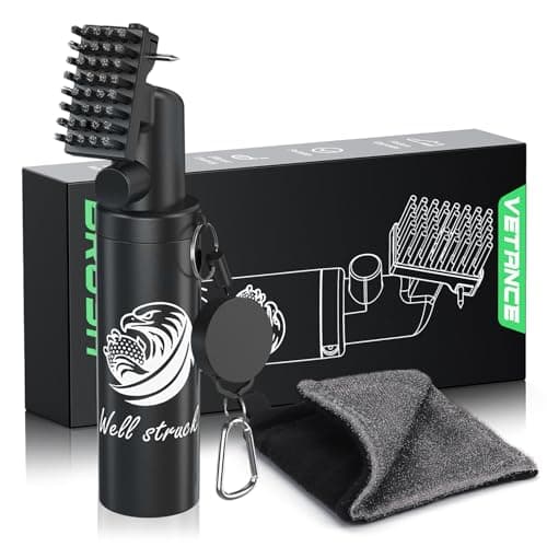 4oz Golf Club Cleaner - Pro Golf Club Brush and Golf Cleaning Bag with Clean Face Liner & Dry Exterior, Ergonomic Trigger, Groove Cleaner & Retainer Clip, Essentials Golf Accessories - Image 1