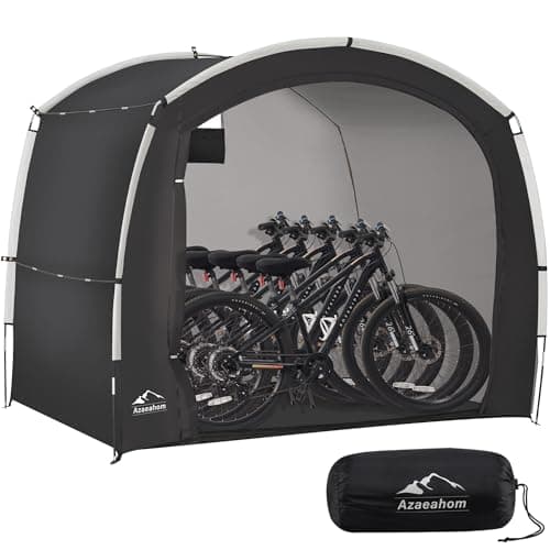 Bike Storage Shed Tent, Outdoor Bicycle Storage Shed, Waterproof Portable Bike Covers Shelter, 7.2x4.9x6.1ft Large Garage Tent for Motorcycle, Garden Tools, Lawn Mower - Image 1