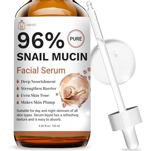 ABOTE Snail Mucin Face Serum 120ml with Pure 96% Snail Secretion Filtrate, Deep Hydration, Refreshing Skincare for All Skin Types (4.06 fl.oz) Travel Pack Size