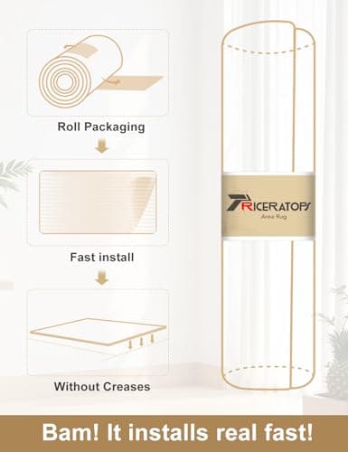 Indoor Door Mat 17"x30" - No Creases Entryway Mat, Low-Profile Dirt Trapper Front Door Mat for Inside Entrance, Non Slip Rubber Backing Inside Doormat for Entryway, Easy Clean Washable (Khaki) - Thumbnail 2