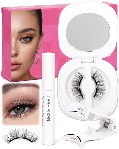 EMEDA Soft Natural Look Magnetic Eyelashes Kit, No Glue Magnetic Lashes with Applicator, Soft Magnet False Eyelashes Kit, Lightweight Natural for Sensitive Eyes, Easy Wear Magnet Lashes Gift Set - Image 1