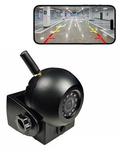 Upgraded Wireless Backup Camera Magnetic Hitch, 4000mAh Rechargeable Battery Powered WiFi Rear View Camera, 720P IP68 Waterproof Reverse Camera for Truck/RV/Camper/Trailer for iPhone iPad Android - Image 1