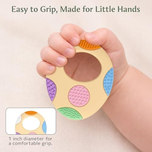 Easter Eggs Baby Teething Toys 2-Pack - Multi Texture Silicone Teethers for Teething Relief, Soft Chew Toys for Toddlers, Infants & Newborn, First Easter Gifts Basket Stuffers for Boys & Girls - Thumbnail 4