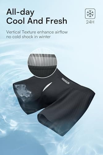 GOOTUCH Mens Boxer Briefs Underwear Pack, Odor Control Modal Underwear, Moisture Wicking Ultra-Soft Cooling Seamless, Silver-Ion Tech (2 Black/ 2 Dark Gray, M) - Thumbnail 3