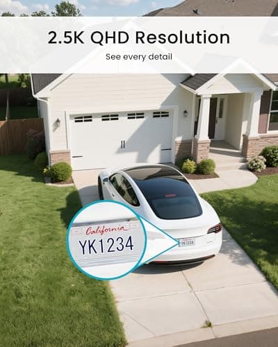 youkey Solar Security Camera Wireless Outdoor 2.5K, 24/7 Recording AOV Cameras for Home Security with Dual Solar Panel, No Subscription AI Detection for Surveillance, WiFi 6, Hub Compatible - Thumbnail 6