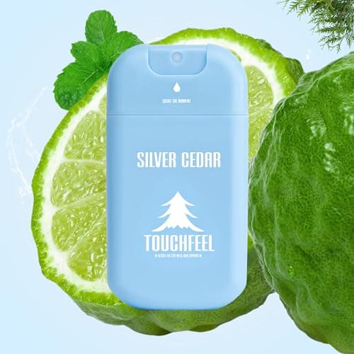 TOUCHFEEL Spray Hand Sanitizer Travel Size Scented 3-Pack - Refillable Hydrating Hand Sanitizers Portable Design Travel Essentials (Mint Reverie, Silver Cedar, Citrus mist at dawn) 0.93Fl Oz Each - Thumbnail 2