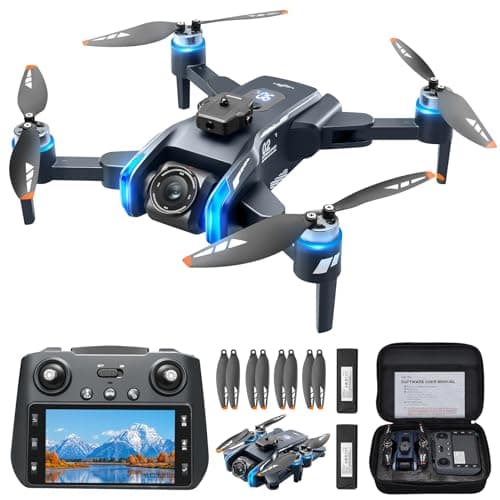 GPS Drone with Camera for Adults 2K, 4.5" LCD FPV Remote Control, 50 Mins Flight Time with 2 Batteries, Brushless Motor Foldable Quadcopter, Auto Return Home, Follow Me, Orbit Mode, Includes SD Card - Image 1
