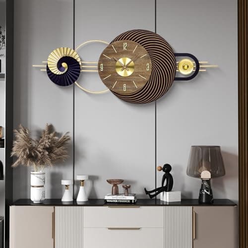 AXAORIRA 39x16 Inch Modern Large Wall Clock for Living Room, Contemporary Silent Non-Ticking Decorative Analog Clocks for Home Decor, Bedroom, Kitchen, Entryway, Office - Gifts for Family and Friends - Thumbnail 4