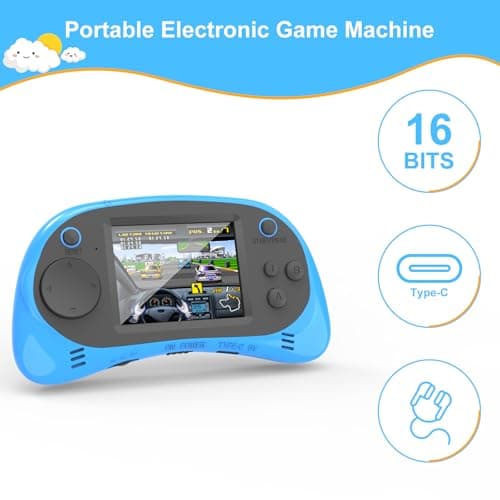 EASEGMER Kids Handheld Game Player - 220 Built-in Games, 2.5" IPS Display, Rechargeable & Long-Lasting - Ideal Travel Toys for Kids Ages 3-10 Boys & Girls - Thumbnail 2