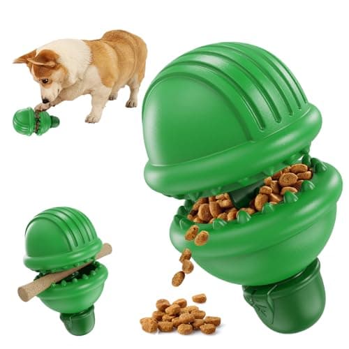 COSOWO Dog Chew Toys for Aggressive Chewers, Bully Stick Holder, Non-Toxic Durable Dog Puzzle Toy, Teething & Interactive Venus Flytrap Design, Gift for Dogs, Green