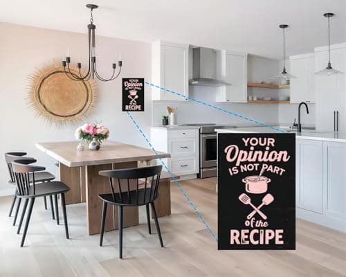 Carastora Funny Kitchen Wall Decor - Vintage Metal Tin Sign for Home Cooking Space, Humorous Plaque for Chef's Kitchen or Cafe, 8x12 Inch - Thumbnail 2