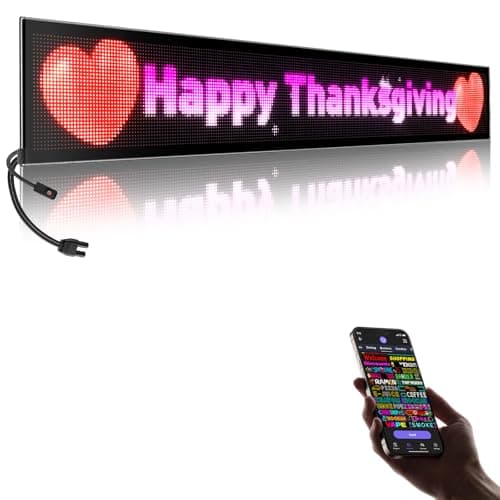 Large Programmable P5 Resolution LED Sign, Indoor Window LED Signs, Bluetooth App, for Business Bars Gaming Rooms Restaurants Festivals (49"x 8") - Image 1