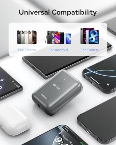 Kuulaa Portable Charger 10000mAh, Mini Power Bank with PD 22.5W USB-C Fast Charging, Ultra-Small Battery Pack Compatible with iPhone, Samsung, iPad & More - Thumbnail 5