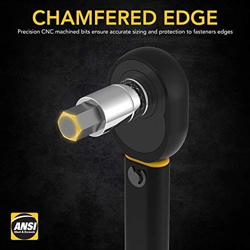 LEXIVON Master HEX Bit Socket Set, Premium S2 Alloy Steel | Complete 32-Piece, SAE and Metric Set | Enhanced Storage Case (LX-144) - Thumbnail 5