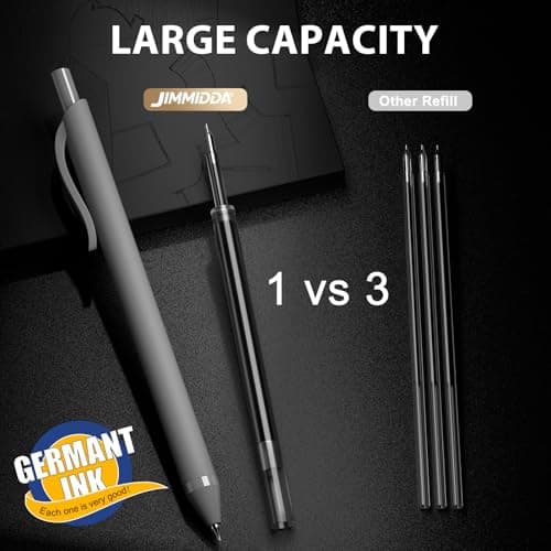 JIMMIDDA 44 Pack Gel Pens 0.7mm Black Ink Pen Set - Thumbnail 3