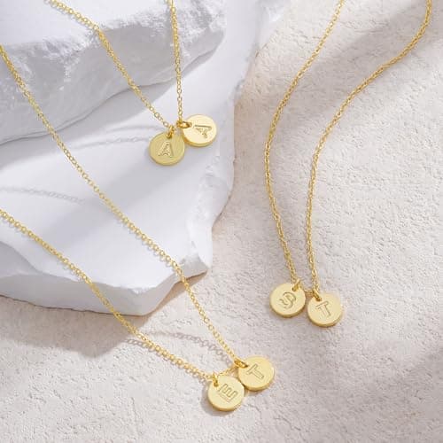 Turandoss Initial Necklaces for Girls Trendy, Dainty Layered 2 Letter C S Stack Initial 14K Gold Plated Necklace, Birthday Personalized Gifts for 5 6 7 8 9 10 Teen Girls Jewelry - Thumbnail 6